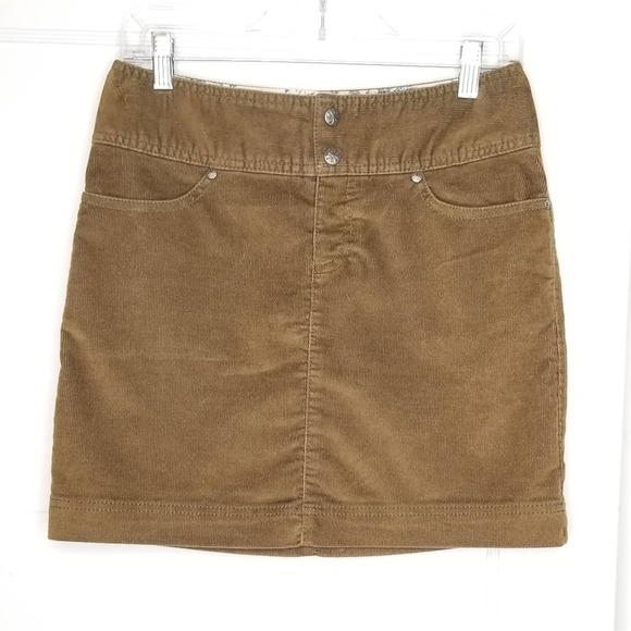 Athleta Cordoba Corduroy Light Weight Olive Skirt - Picture 2 of 6